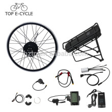 Europe 250W kit de conversion ebike 28 pouces bafang hub moteur ebike kit avec batterie de rack arrière kit de conversion de vélo électrique